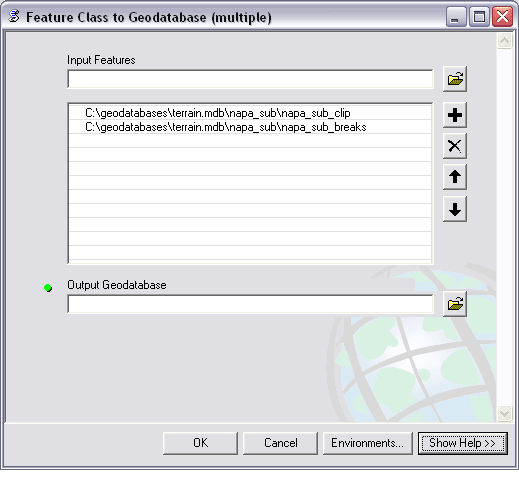 The feature class to geodatabase export tool